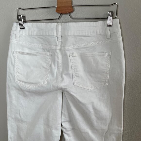 Maurices Womens White Cropped Mid Rise Denim Jeans Size 10 - Picture 3 of 9